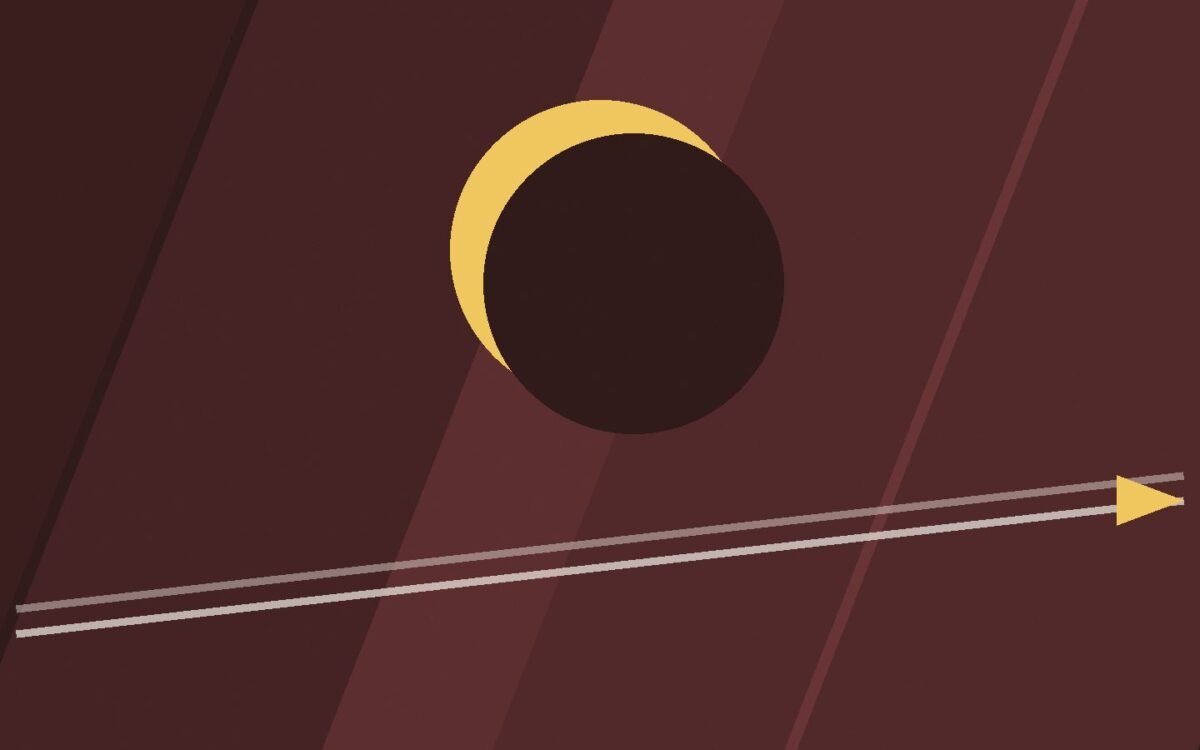 Editorial illustration of a single lane leading toward a rising sun.